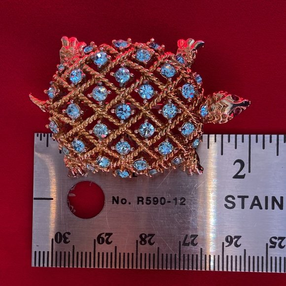 Vintage Coro Turtle Brooch - Picture 7 of 8